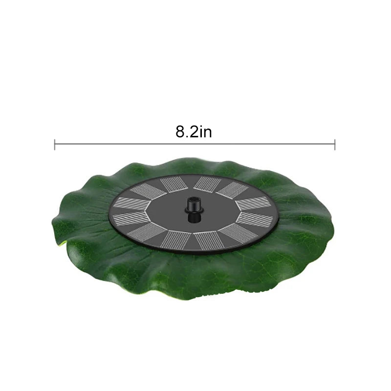 1.5W solar fountain, lotus leaf design floating fountain, used for pond, bird bath, outdoor decoration water pump,water fountain