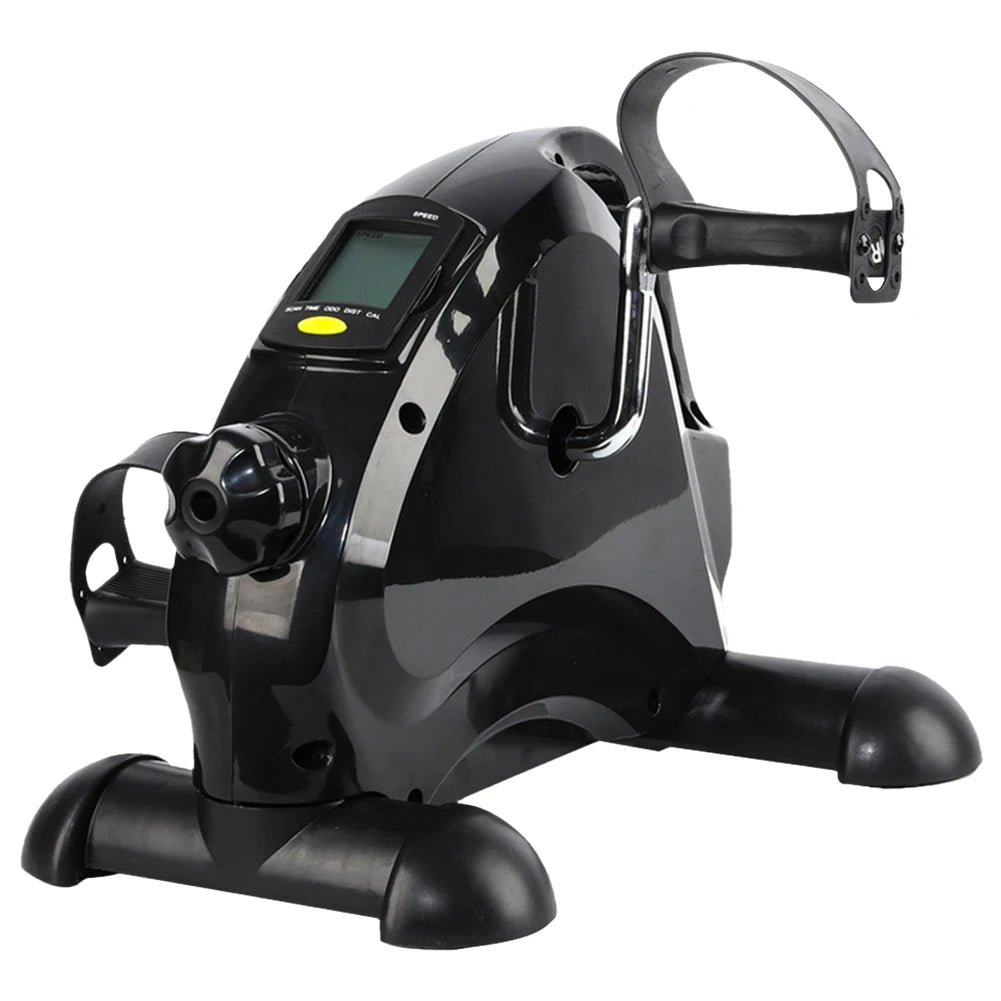 Mini Exercise Bike Arm and Leg Trainer Adjustable Peddler Exercise Bike LCD Display Foot Pedal Exercise Machine for Home Office