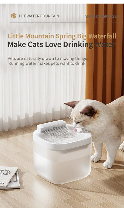 3L/101.45oz Automatic Cat Water Fountain Large Capacity Pet Dog Water Dispenser Circulating Filter Mute Pet Fountain Feeder