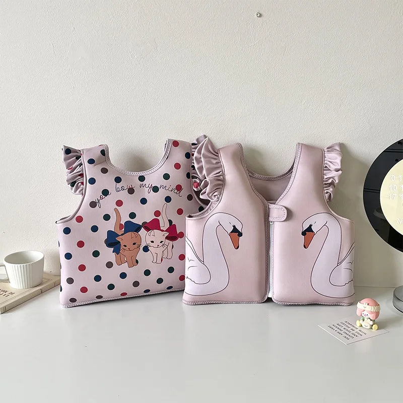 Swimming Arm Ring for Children Cartoon Printed Kids Swimwear Buoyancy Vest Foam Jacket Swimming Pool Accessories