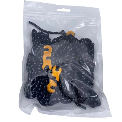 4 Outdoor Tent Ropes, Reflective Ropes Canopy Ropes Reinforced Windproof Ropes with Buckles To Ensure Safety Camping Accessories