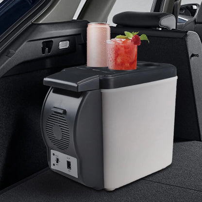 6L Mini Car Refrigerator 12V Fridge Low Noise Cooler Box Refrigerator Portable Travel Icebox for Food Freshness for Car RV