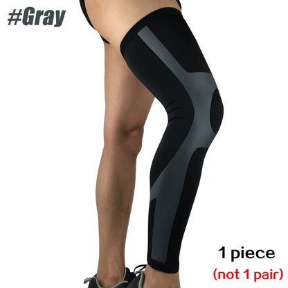 1 PC Outdoor Sport Whole Leg Compression Sleeve - Full Leg Knee Brace for Men Women, UV Leg Support Sleeves, Cycling Leg Warmers