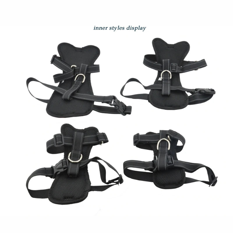 Dog Car Safety Chest Seat Belt Pet Harness Adjustable Vehicle Breathable Safe Dogs Belt Harness Walking Harness With Belt Leash