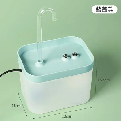 Cat Water Fountain Auto Filter USB Electric Mute Cat Drinker Bowl 1.5L Recirculate Filtring Drinker for Cats Pet Water Dispenser