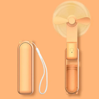 Candy colored portable fan mini handheld fan unique design portable personal handheld fan USB charging with powerful turbo wind