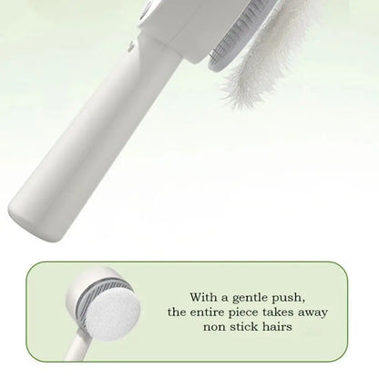 Anti-Static Pet Spray Hair Comb Demating One-click Cleaning Button Steam Spray Hair Remover Massaging Removes Loose Fur