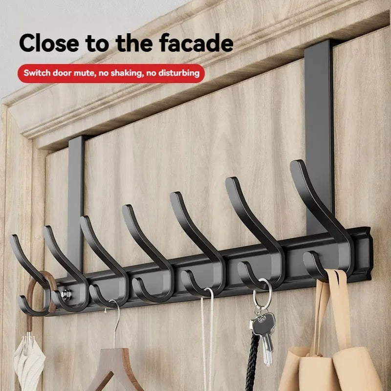 Hooks Over The Door 5-8 Hooks Clothes Coat Hat Towel Hanger Home Bathroom Organizer Rack Kitchen Accessories Holder