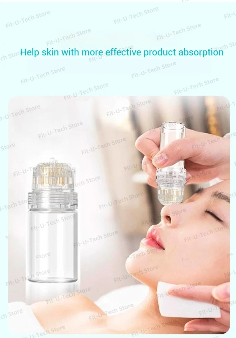 Hydra Roller 20pins Micro Titanium Needle Tips Derma Roller Skin Care Anti Aging Whitening Bottle Roller Reusable