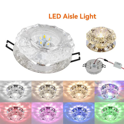 LED Crystal lamp Embedded ceiling light For Home living room corridor Decorative ceiling lamp Porch balcony Indoor lighting