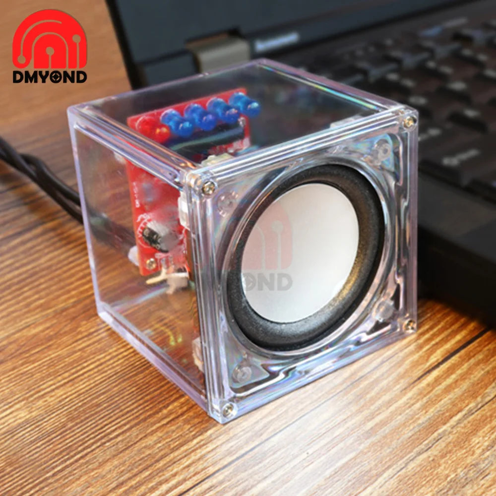 Portable BL Speaker Production Kit Electronic DIY Parts Transparent Speaker Parts Welding Training Accessories Audio Parts DIY