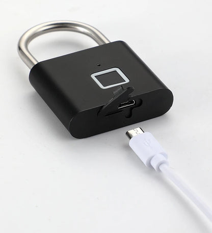 Fingerprint Padlock Locker Lock Smart Pad Lock Waterproof Small Portable Padlock with USB Charging for Locker   Luggage Suitcas