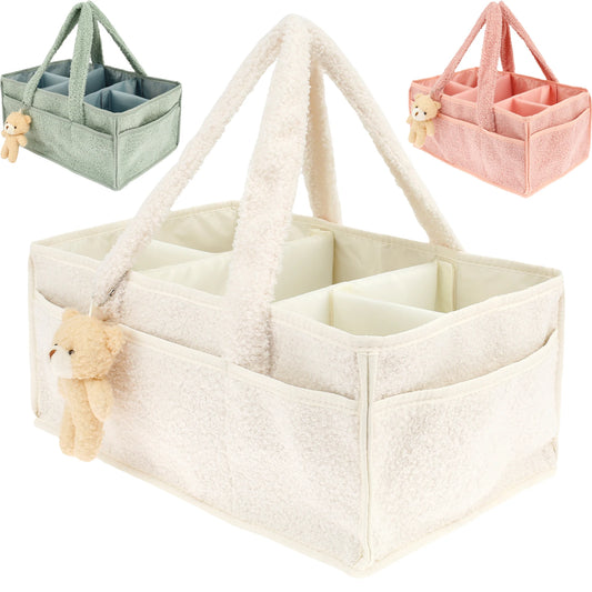 Diaper Bag for Baby Newborn Portable Diaper Caddy Organizer with Handle Large Pocket Diaper Bags Organizer for Baby Care