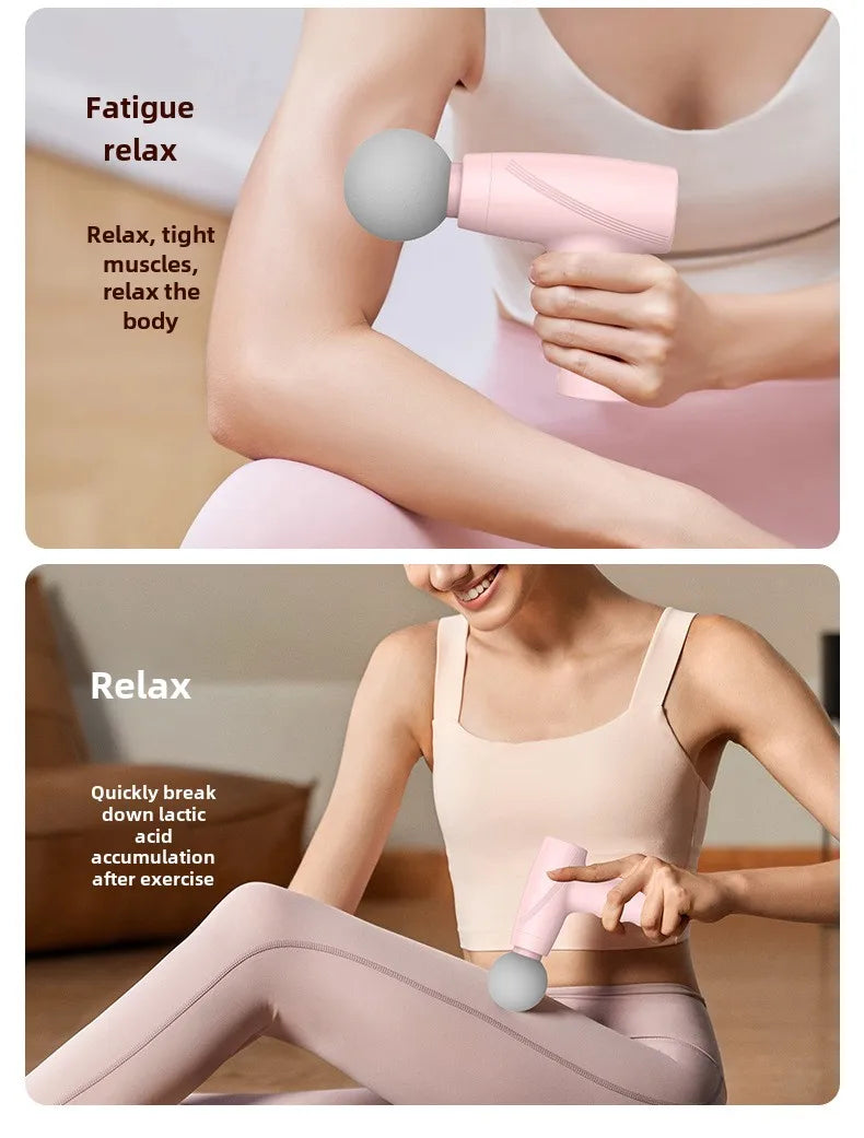 New Portable Mini Fascia Gun Multi-Stage Massage Gun Muscle Relaxation Massage Equipment Portable Vibration Massager