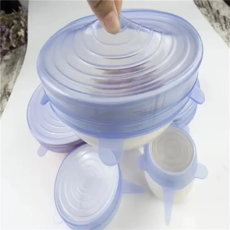 Silicone Cover Stretch Lids Reusable Durable and Expendable Lids Silicone Covers for Fresh Food Leftovers Keep Food Fresh