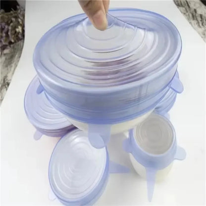 Silicone Cover Stretch Lids Reusable Durable and Expendable Lids Silicone Covers for Fresh Food Leftovers Keep Food Fresh