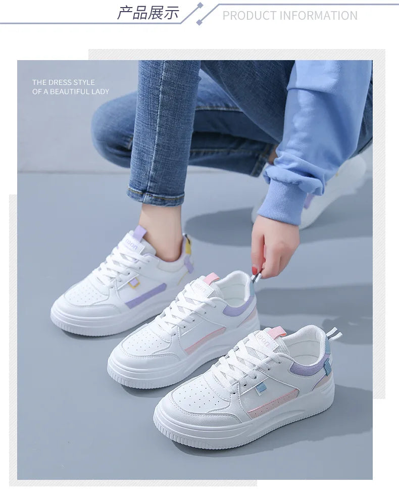 Fashion Women's Sneakers Platform Sports Shoes White running Sneakers Chunky Sneakers Shoes Tennis Female Basket