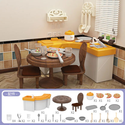 mini supermarket shopping games dollhouse furniture accessories Intellectual education toys for kid family interaction toys