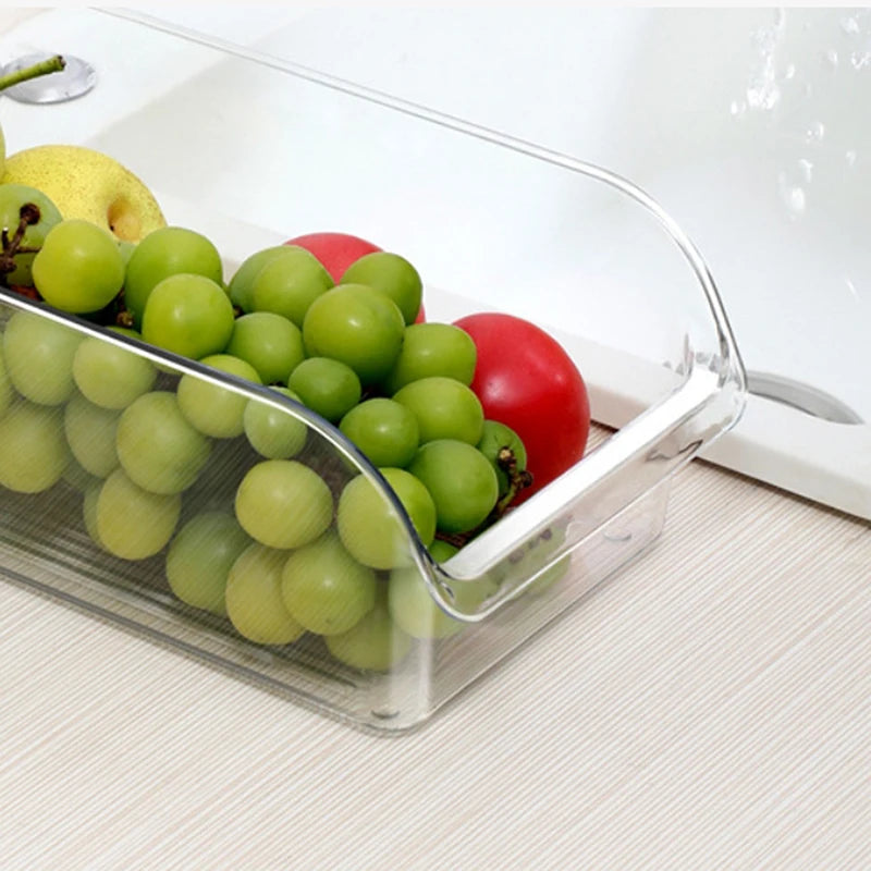 Organizer Drawer Storage Box for Refrigerator Egg Food Crisper Bathroom Bottles and Cans Desk Paper and Pen Organizer