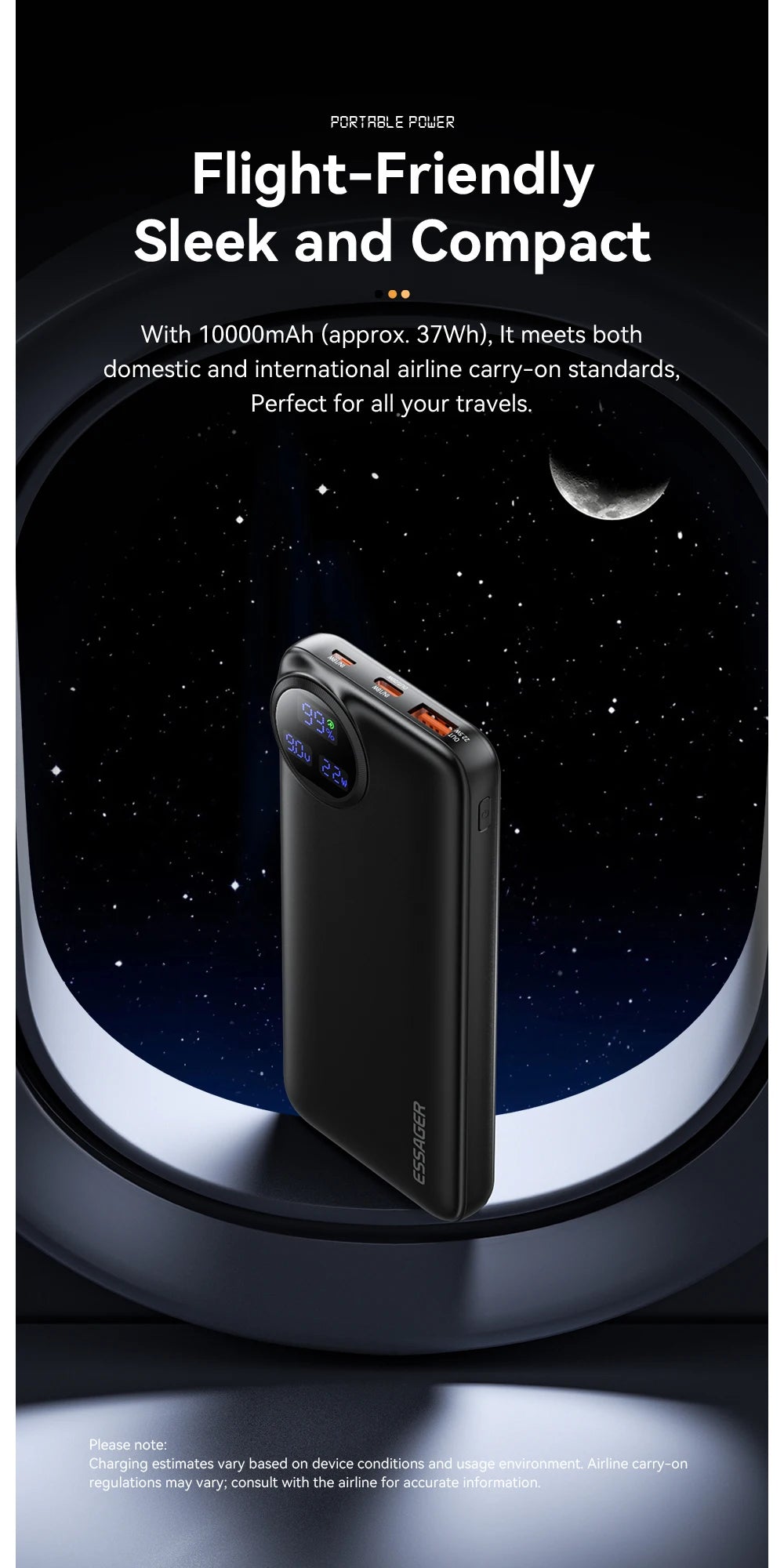 Essager Power Bank 30000mAh 22.5W PD Fast Charging Powerbank Portable Battery Charger For iPhone 15 14 13 12 Pro Max Huawei