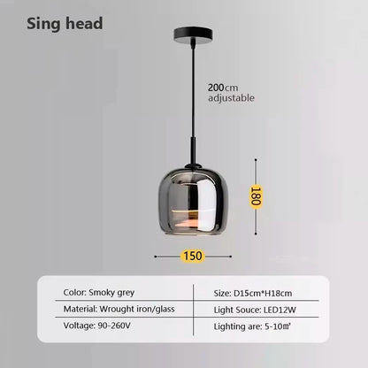 Nordic Glass LED Chandeliers Luxury Pendant Lamp Modern Minimalist  hanging light fixture decorative indoor lighting