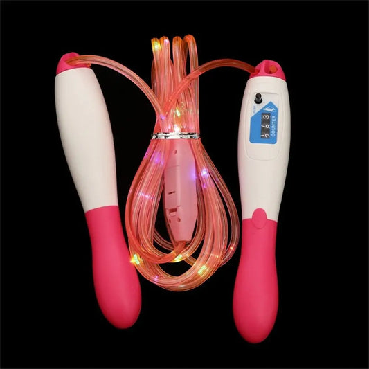 Luminous LED Jump Ropes Fun Fitness Enhance Flexibility Glowing Skipping Rope Coordination Counting Light Up Jump Ropes