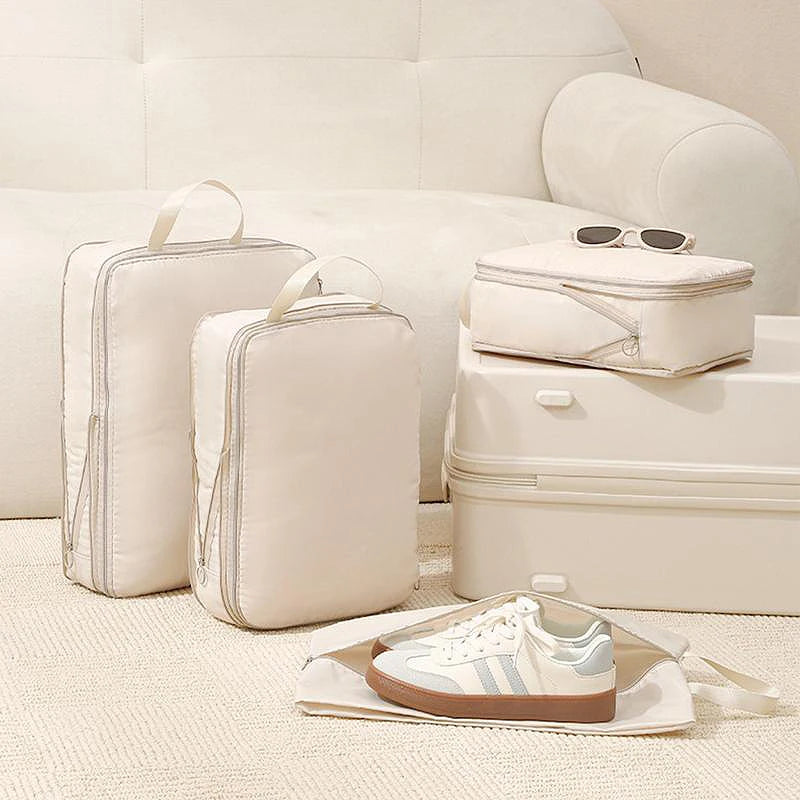 4Pcs/Set Travel Compression Bag Luggage Organizer Travel Pouch Packing Cubes for Travel Bag Organizer Travel Storage Bag