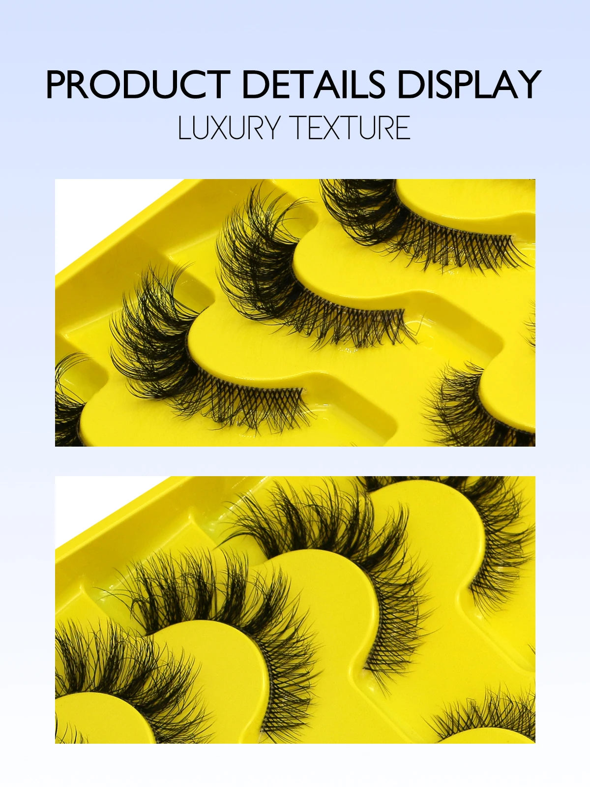 GROINNEYA Cat Eye Lashes Natural Look Mink Eyelashes Natural Look Faux Mink Wispy Soft Natural Clear Band Lashes Makeup