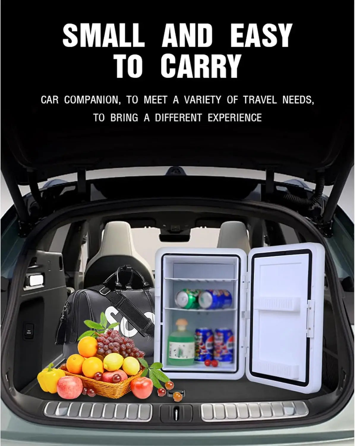 25 L Mini Fridge, Car Refrigerator Portable Cooler & Warmer 110V/220V AC/12V DC Compact Small Refrigerator for Bedroom, Office