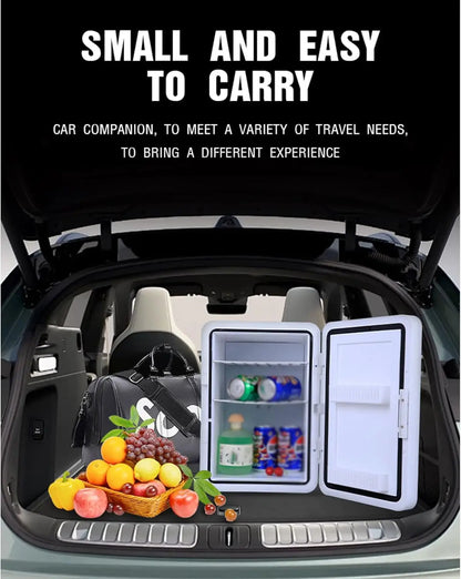 25 L Mini Fridge, Car Refrigerator Portable Cooler & Warmer 110V/220V AC/12V DC Compact Small Refrigerator for Bedroom, Office