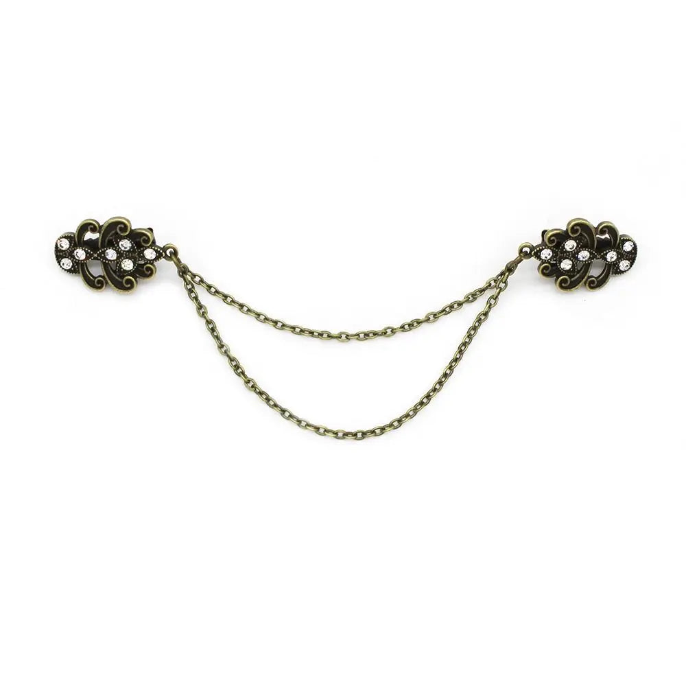 Clothing Accessories Retro Suit Brooch Grace Korean Gentleman Tassel Brooch Trend Fashion Suit Shirt Collar Chain For Men