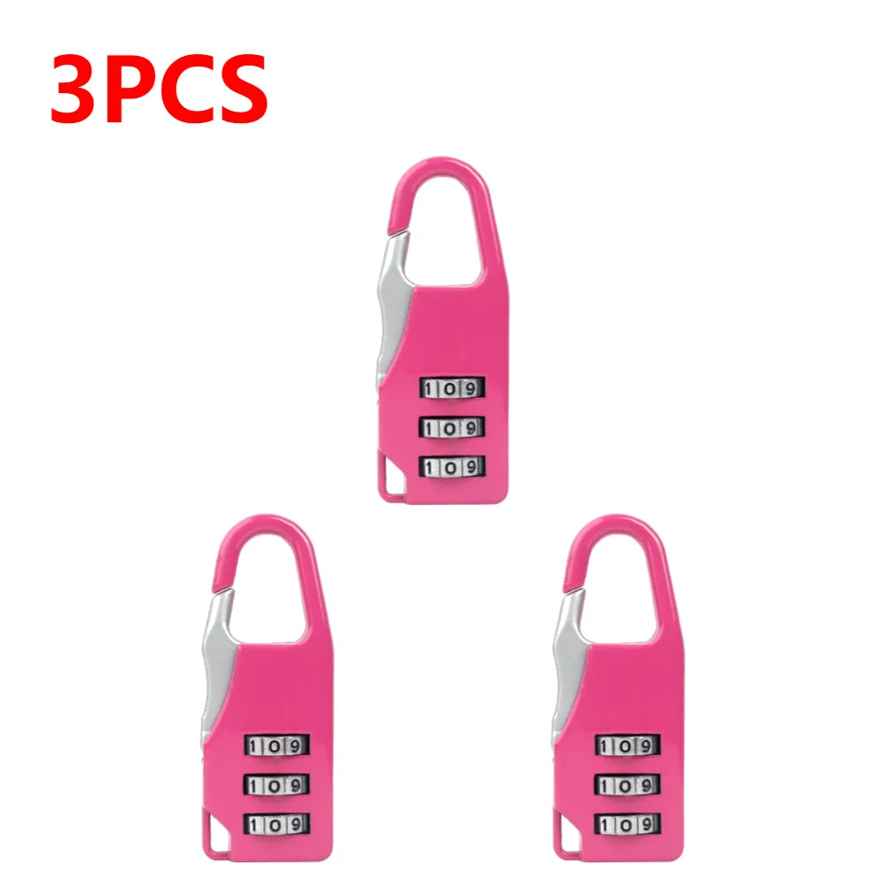 3 Digit Number Combination Pad Lock Padlock Outdoor Waterproof Lock Suitcase Luggage Security Coded Lock Zinc Alloy Code Lock