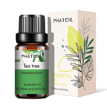 PHATOIL Natural Plant Essential Oil 10ml Eucalyptus Rose Lemon Bergamot Vanilla Peppermint 1PCS Aroma Essential Oil For Diffuser