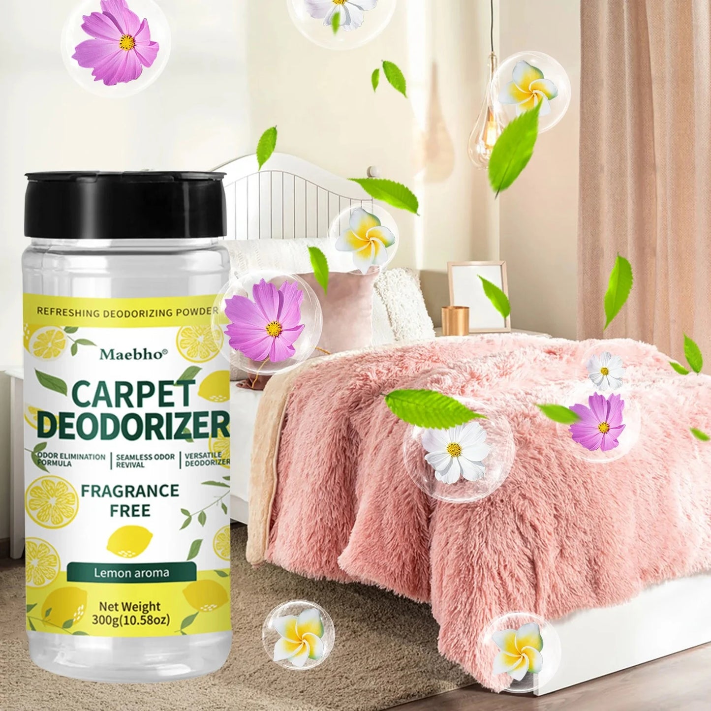 Carpet Deodorizing Powder Powerful Pet Smell Eliminator & Urine Odor Dust Remover Refresher for Home Carpet Cleaning Accessories