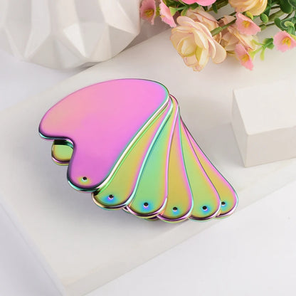 Stainless Steel Facial GuaSha Scraping Face Care Lifting Massage Tools Anti Wrinkle Skin Tighten Cooling Cellulite Massager Tool