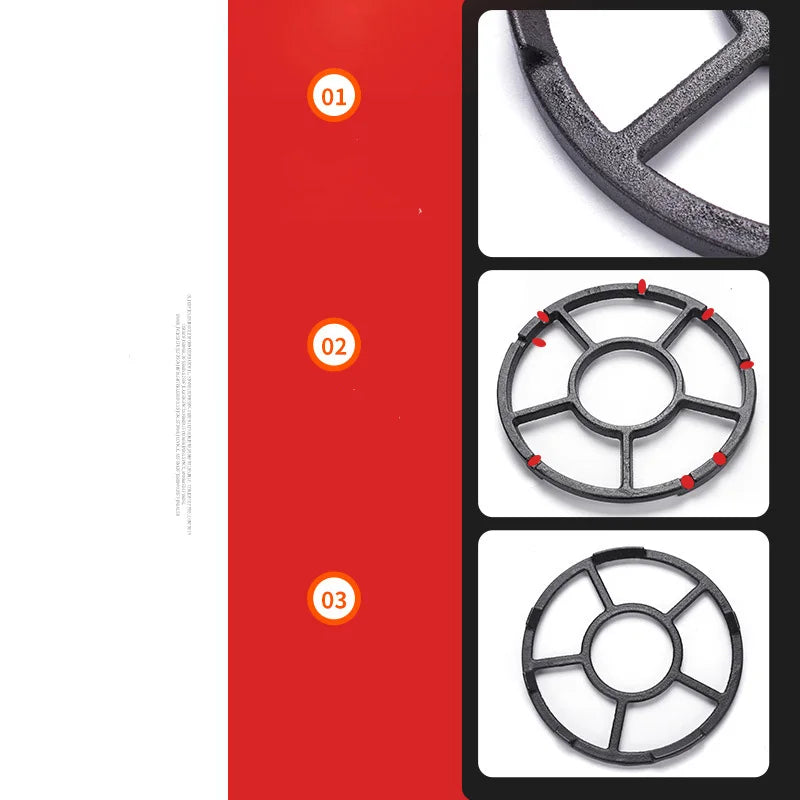 Iron Cookware Stove Top Heat Diffsuser Iron Gas Stove Cooker Ring Reducer For Coffee Maker Shelf Cast Iron Practical Accessories