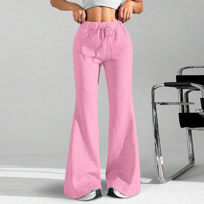 Clothes For Woman Leisure Flares Home Pant Bell-Bottoms Pants Woman Tracksuit Female Sport Trousers Solid Color Pantalones Mujer