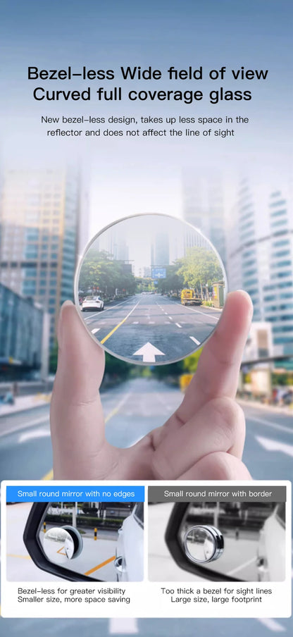 Car Rearview Mirror 360° Small Round Mirror Auto Accessories