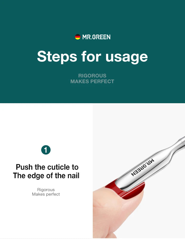 MR.GREEN Nail Cuticle Nipper Manicure Scissors Stainless Steel Dead Skin Remover Pusher Tool Trimmer
