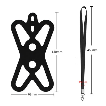 Phone Lanyards for Around the Neck, 2 in 1 Phone Strap with Silicone Phone Holder and Patch For iPhone and Most Cell Phones