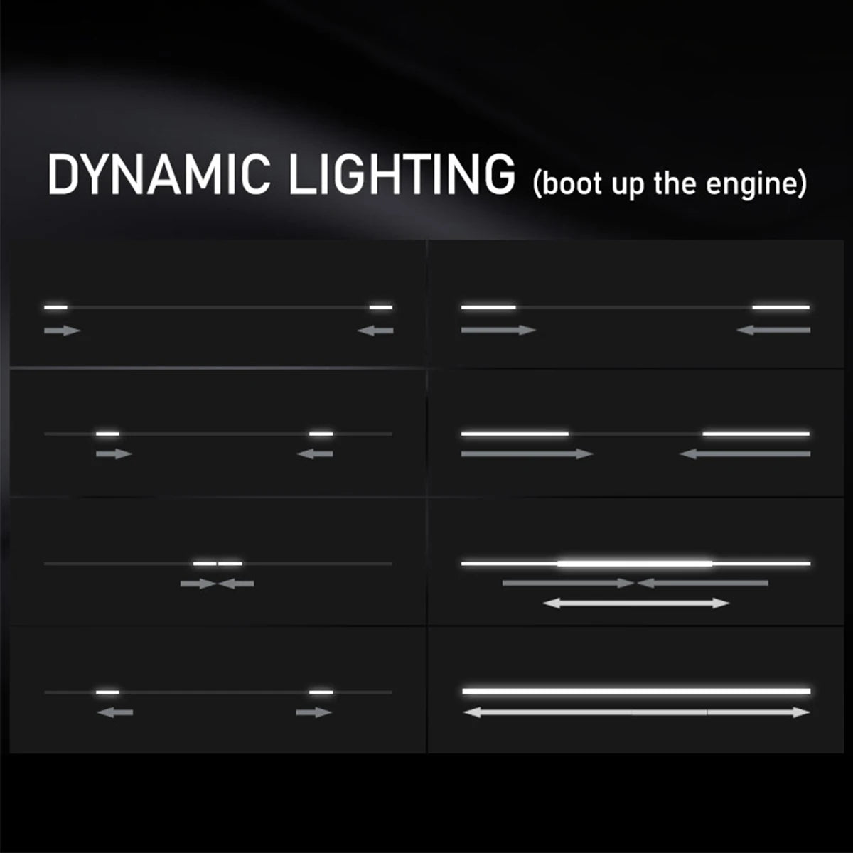 LED Car Hood Decorative Light Strip Start Scan Dynamic Ambient Light Car Daytime Running Light DRL With Turn Signal Lamp 12V