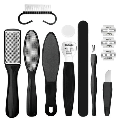 Foot Care Tool Pedicure Manicure Kit Set Stainless Steel Peeling Exfoliating Callus Dead Skin Remover Foot Scrubbing Brush