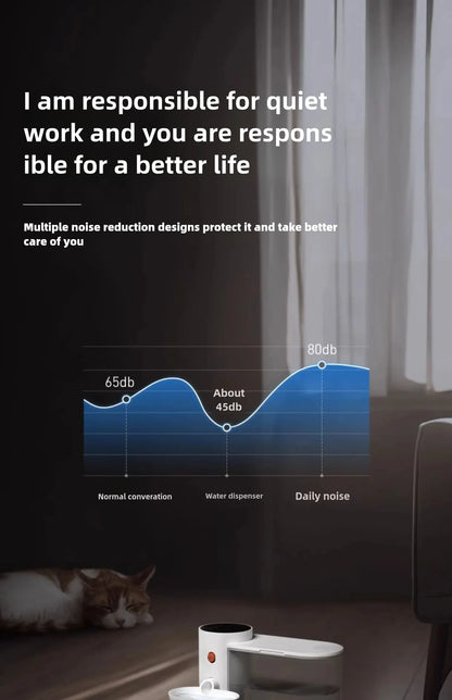 Pet water dispenser, dog and cat water dispenser, dumping cat water dispenser, running water charging automatic water feeder