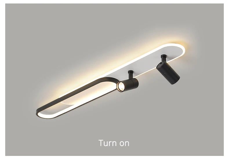 LED Ceiling Lights With Spotlights Minimalist Track Lights for Bedroom Lobby Dining Room Hall Corridor Long Strip Ceiling Lamps