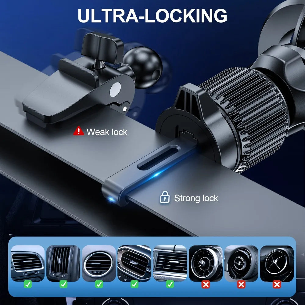 Magnetic Phone Holder 360° Rotation Strongest Magnet Car Air Vent Mobile Phones Mount for iPhone 16 15 14 13 Pro Max Accessories