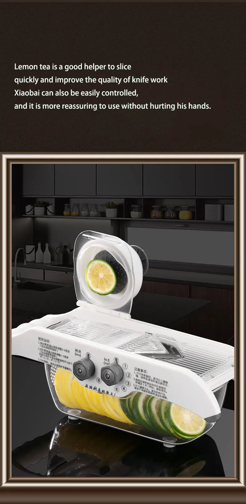 Multifunctional Lemon Grater Vegetable Slicer With Basket,Fruit Potato Chopper Carrot Cutter Slicer Kitchen Accessories