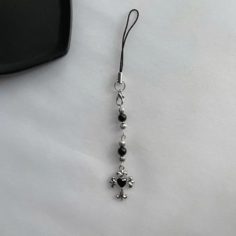 handmade Gothic mobile phone accessories | Gift | Y2K | Neo Gothic | Red and Black | Star | Cross