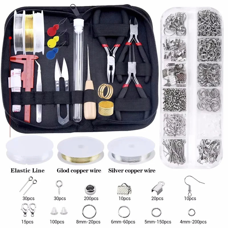 Jewelry Making Supplies Kit with Jewelry Making Tools Earring Charms Jewelry Wires Jewelry Findings Jewelry Making and Repair