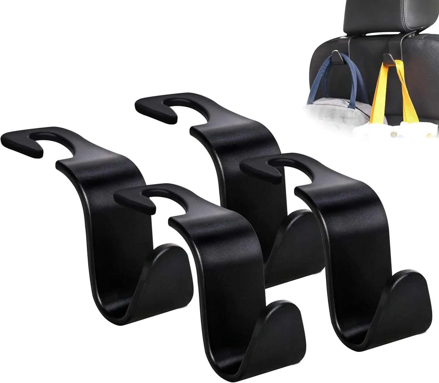 Car Seat Headrest Hook Vehicle Backpack Hooks Hanger Vehicles Holder Organizer for Purses,Bags,Cloths,Car Water Bottle Hook Seat