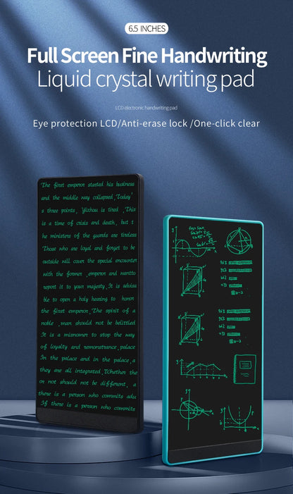 LCD Writing Tablet 6.5 Inch Doodle Board Drawing Tablet for Kids Handwriting Pad Memo Note for Home School Office Gifts